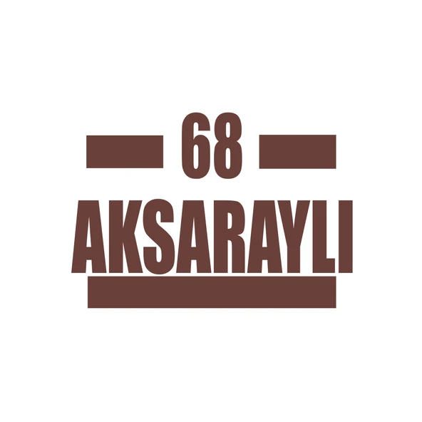 68 Aksaraylı Araba Sticker 17x17 Cm Kahverengi ürün görseli 1