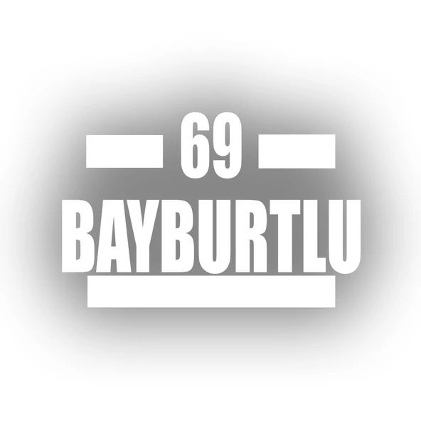 69 Bayburtlu Araba Sticker 17x17 Cm Beyaz ürün görseli 1