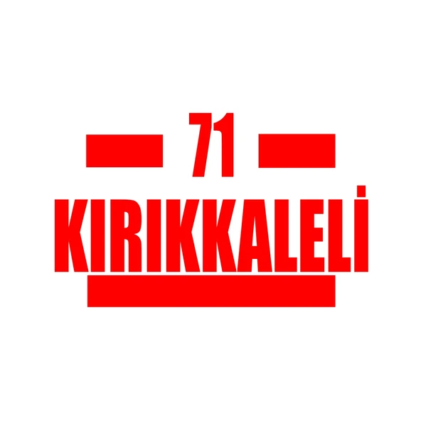 71 Kırıkkaleli Araba Sticker 17x17 Cm Kırmızı ürün görseli 1
