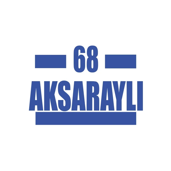 68 Aksaraylı Araba Sticker 17x17 Cm Mavi ürün görseli 1