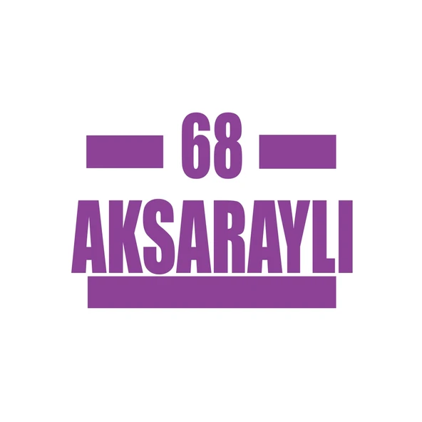 68 Aksaraylı Araba Sticker 17x17 Cm Mor ürün görseli 1