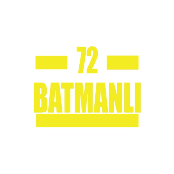 72 Batmanlı Araba Sticker 17x17 Cm Sarı ürün görseli 1