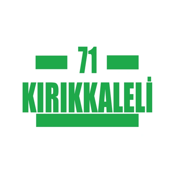 71 Kırıkkaleli Araba Sticker 17x17 Cm Yeşil ürün görseli 1