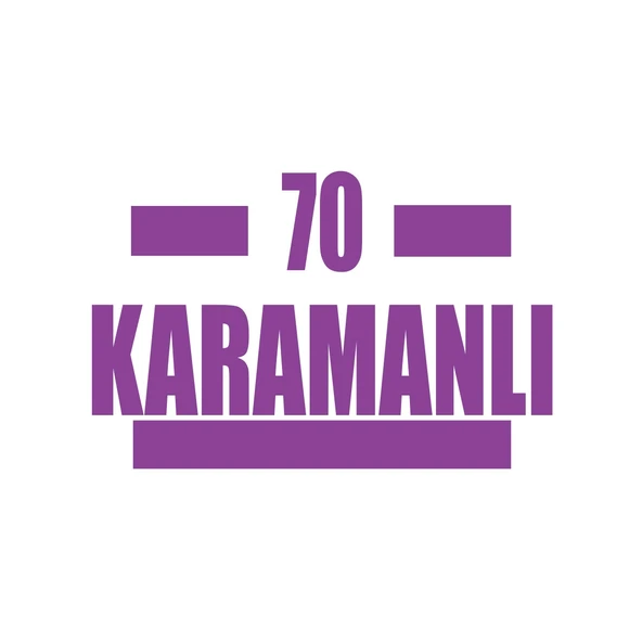 70 Karamanlı Araba Sticker 17x17 Cm Mor ürün görseli 1