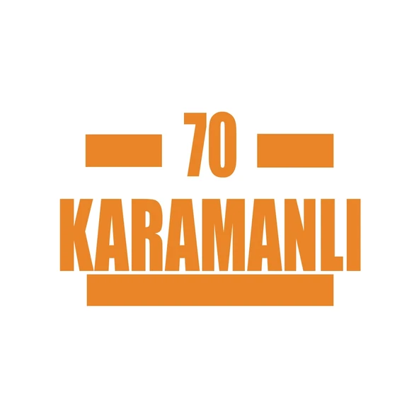 70 Karamanlı Araba Sticker 17x17 Cm Turuncu ürün görseli 1