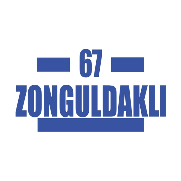 67 Zonguldaklı Araba Sticker 17x17 Cm Mavi ürün görseli 1