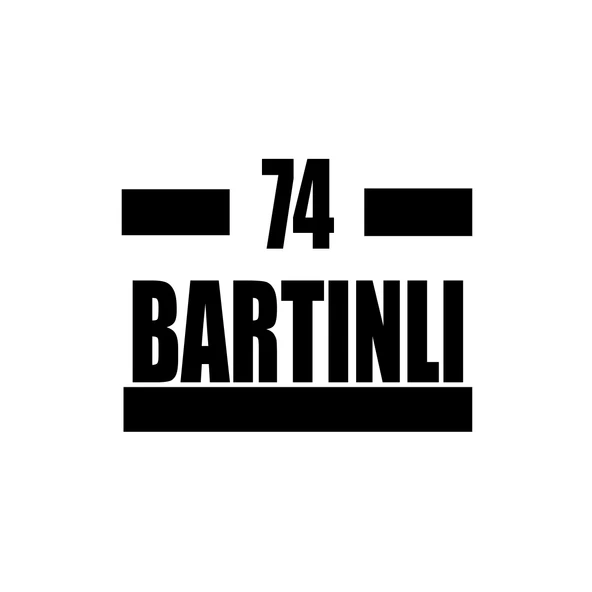74 Bartınlı Araba Sticker 17x17 Cm Siyah ürün görseli 1