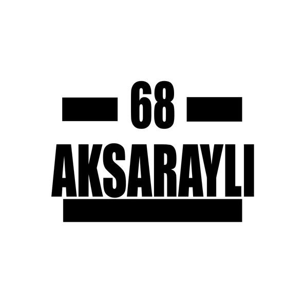 68 Aksaraylı Araba Sticker 17x17 Cm Siyah ürün görseli 1