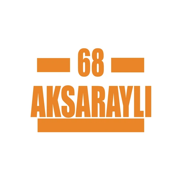 68 Aksaraylı Araba Sticker 17x17 Cm Turuncu ürün görseli 1