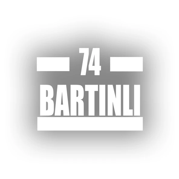 74 Bartınlı Araba Sticker 17x17 Cm Beyaz ürün görseli 1