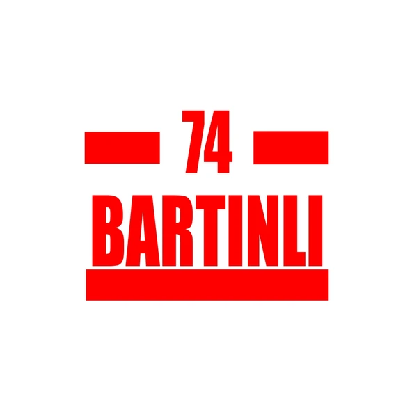 74 Bartınlı Araba Sticker 17x17 Cm Kırmızı ürün görseli 1