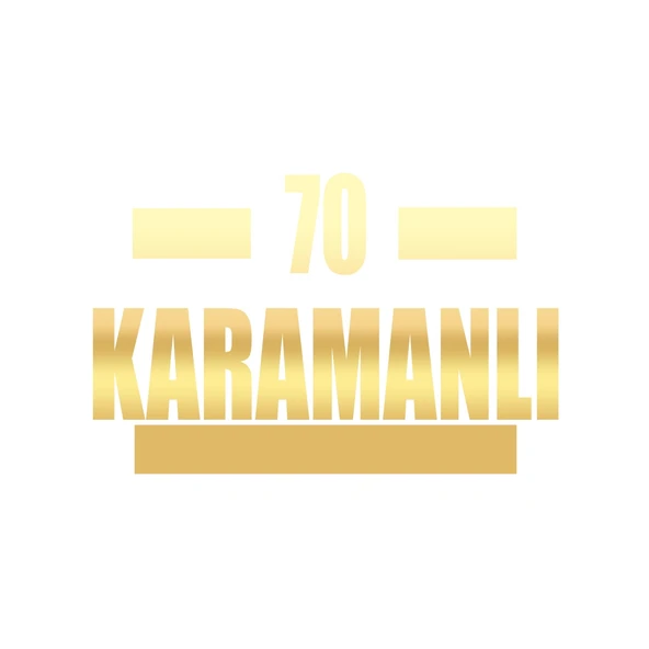 70 Karamanlı Araba Sticker 17x17 Cm Gold ürün görseli 1