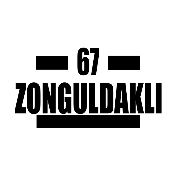 67 Zonguldaklı Araba Sticker 17x17 Cm Siyah ürün görseli 1