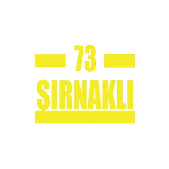 73 Şırnaklı Araba Sticker 17x17 Cm Sarı ürün görseli 1