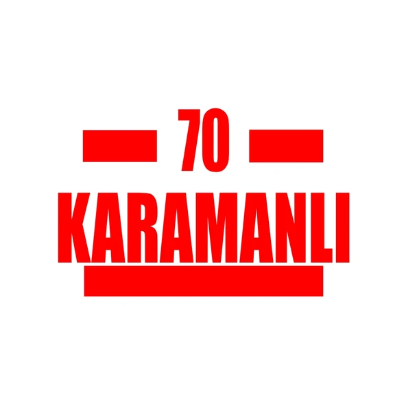 70 Karamanlı Araba Sticker 17x17 Cm Kırmızı ürün görseli 1