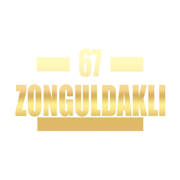 67 Zonguldaklı Araba Sticker 17x17 Cm Gold ürün görseli 1