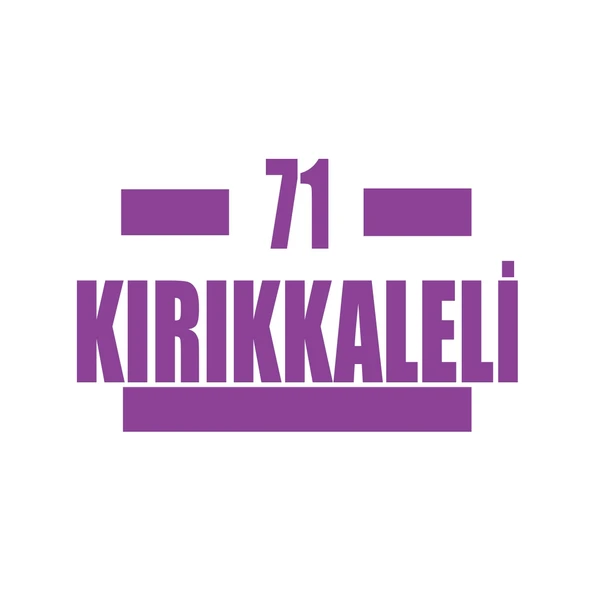 71 Kırıkkaleli Araba Sticker 17x17 Cm Mor ürün görseli 1