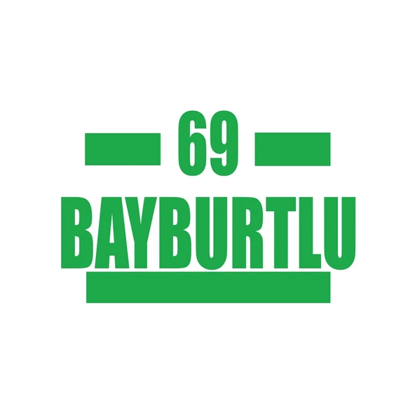 69 Bayburtlu Araba Sticker 17x17 Cm Yeşil ürün görseli 1