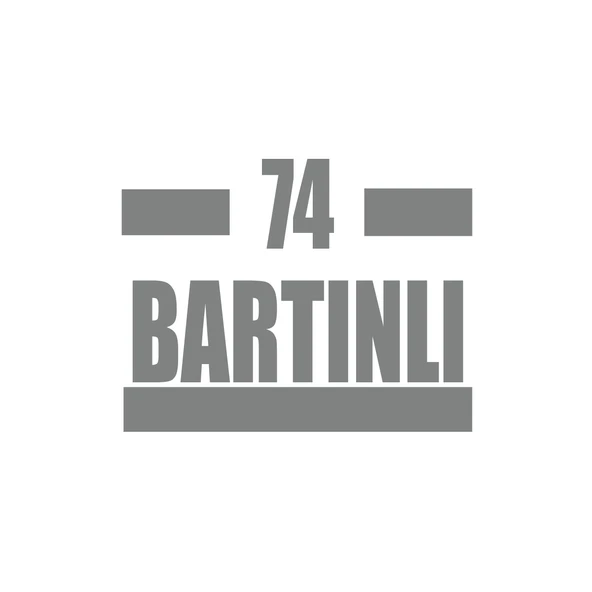 74 Bartınlı Araba Sticker 17x17 Cm Gri ürün görseli 1