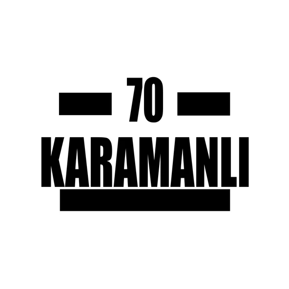 70 Karamanlı Araba Sticker 17x17 Cm Siyah ürün görseli 1