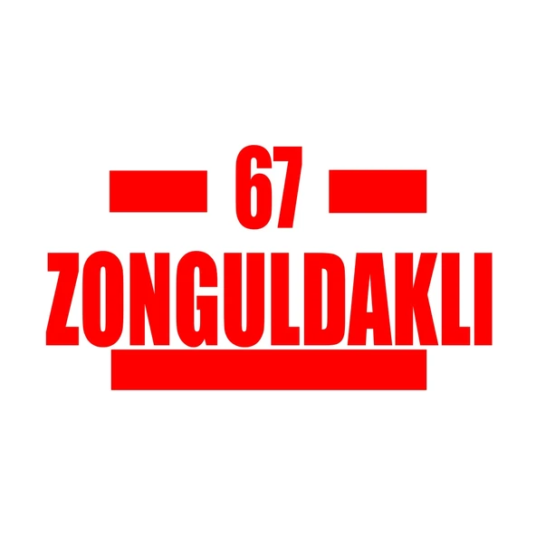 67 Zonguldaklı Araba Sticker 17x17 Cm Kırmızı ürün görseli 1