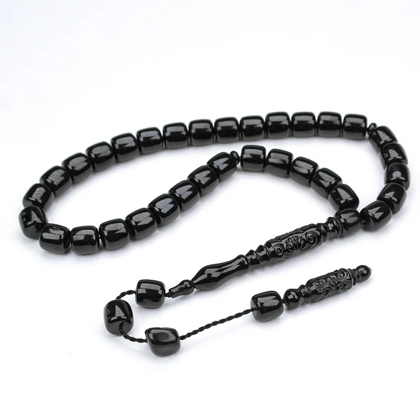 BlackCraft Oltu Taşı Eskitme Model Tespih - Resim 9