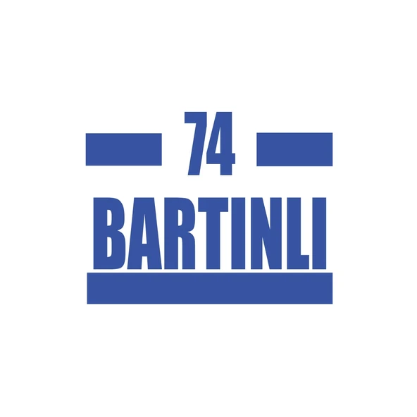 74 Bartınlı Araba Sticker 17x17 Cm Mavi ürün görseli 1
