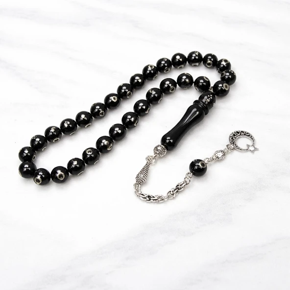 BlackCraft Ayyıldız İşlemeli Küre Model Tespih - Resim 2