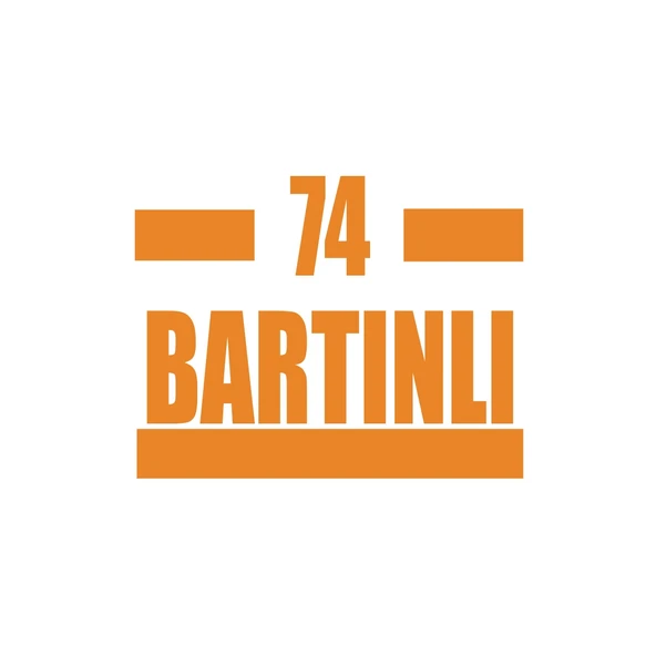 74 Bartınlı Araba Sticker 17x17 Cm Turuncu ürün görseli 1