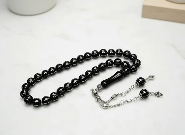 BlackCraft Karpuz Model Oltu Sıkması Tespih - Resim 2
