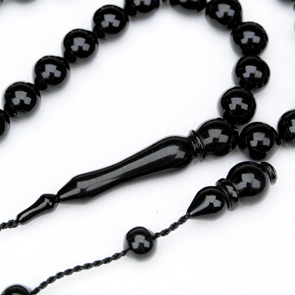 BlackCraft Oltu Taşı Sade Küre Tespih - Resim 12