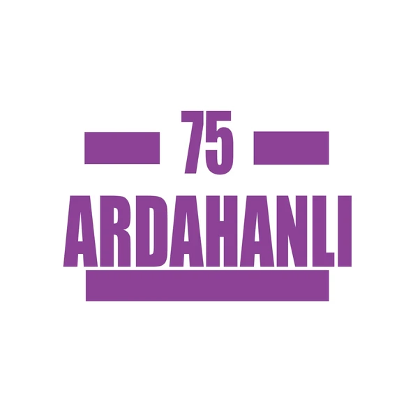 75 Ardahanlı Araba Sticker 17x17 Cm Mor ürün görseli 1