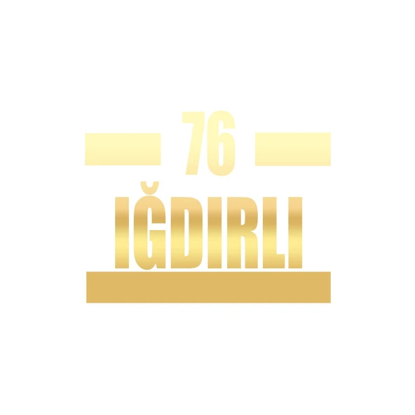 76 Iğdırlı Araba Sticker 17x17 Cm Gold ürün görseli 1