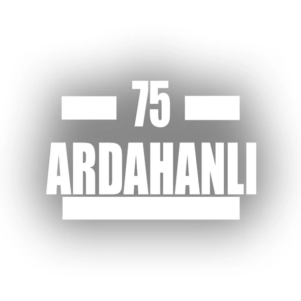 75 Ardahanlı Araba Sticker 17x17 Cm Beyaz ürün görseli 1