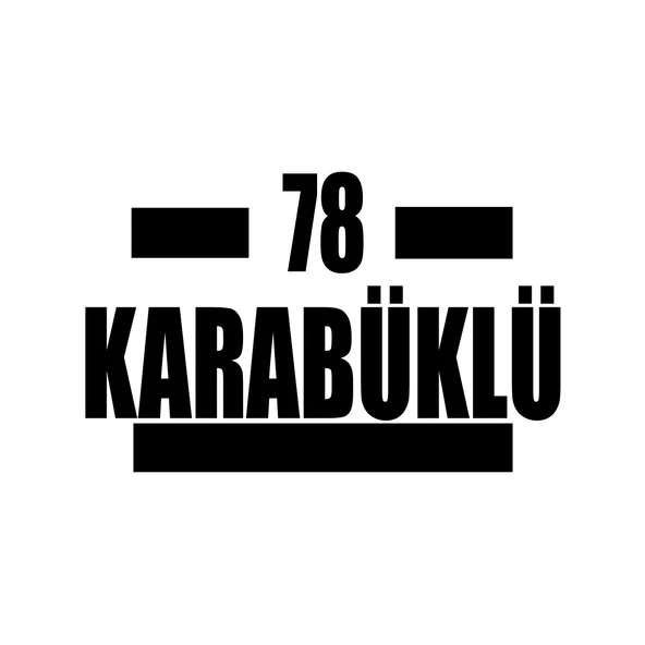 78 Karabüklü Araba Sticker 17x17 Cm Siyah ürün görseli 1