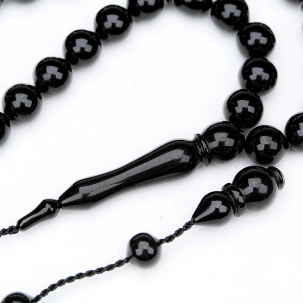 BlackCraft Oltu Taşı Sade Küre Tespih - Resim 9