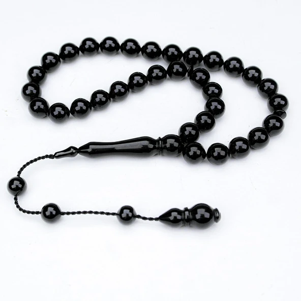 BlackCraft Oltu Taşı Sade Küre Tespih - Resim 10