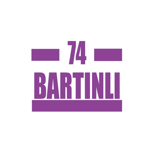 74 Bartınlı Araba Sticker 17x17 Cm Mor ürün görseli 1