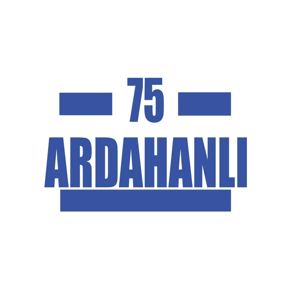 75 Ardahanlı Araba Sticker 17x17 Cm Mavi ürün görseli 1