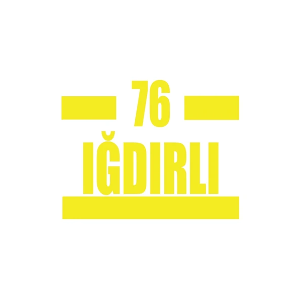 76 Iğdırlı Araba Sticker 17x17 Cm Sarı ürün görseli 1