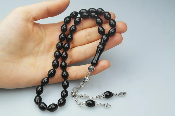 BlackCraft Oltu Sıkma Sade Tespih - Resim 8