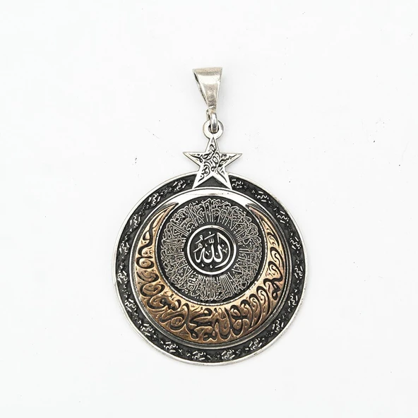 BlackCraft Hat Yazılı Hilal Erkek Kolye - Resim 6