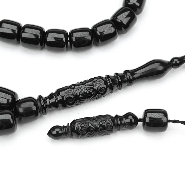 BlackCraft Oltu Taşı Eskitme Model Tespih - Resim 10