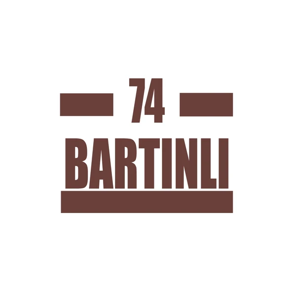 74 Bartınlı Araba Sticker 17x17 Cm Kahverengi ürün görseli 1
