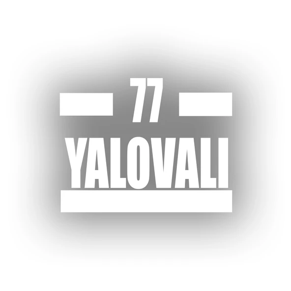 77 Yalovalı Araba Sticker 17x17 Cm Beyaz ürün görseli 1