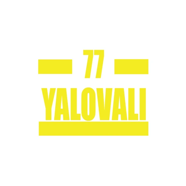 77 Yalovalı Araba Sticker 17x17 Cm Sarı ürün görseli 1