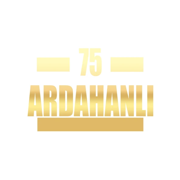 75 Ardahanlı Araba Sticker 17x17 Cm Gold ürün görseli 1