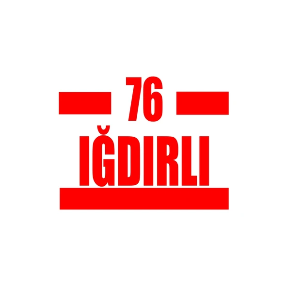 76 Iğdırlı Araba Sticker 17x17 Cm Kırmızı ürün görseli 1