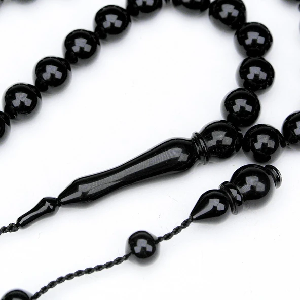 BlackCraft Oltu Taşı Sade Küre Tespih - Resim 3