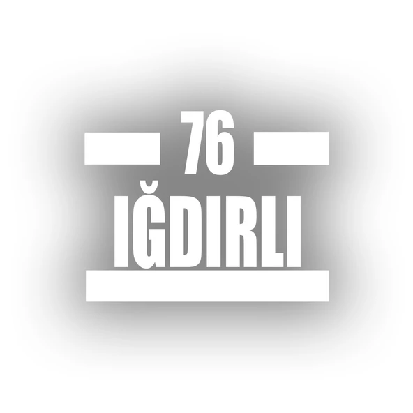 76 Iğdırlı Araba Sticker 17x17 Cm Beyaz ürün görseli 1